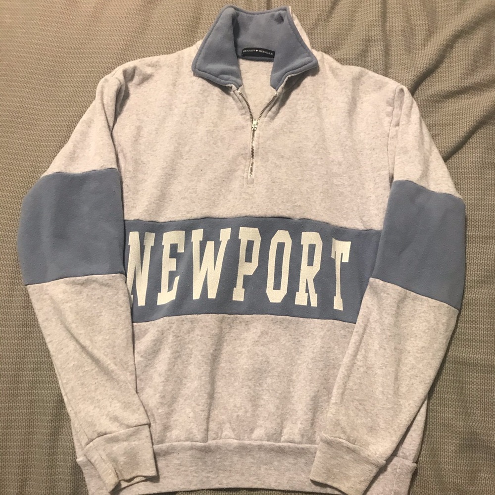 brandy melville half zip sweatshirt